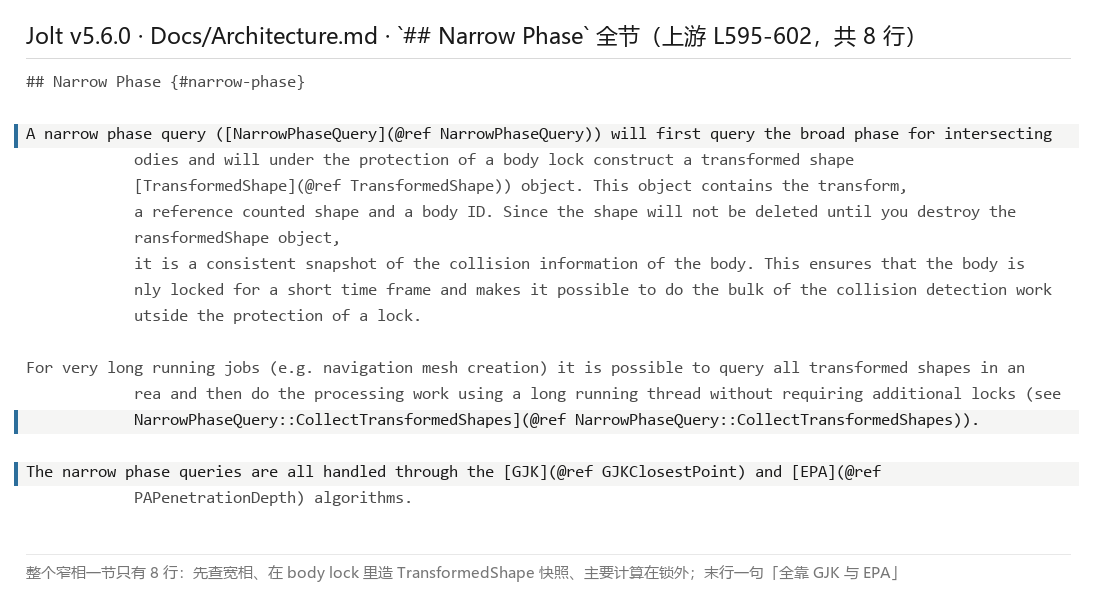 Narrow Phase 一节全文