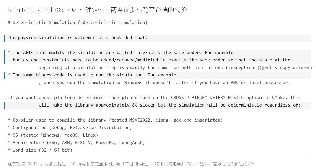 确定性的两条前提