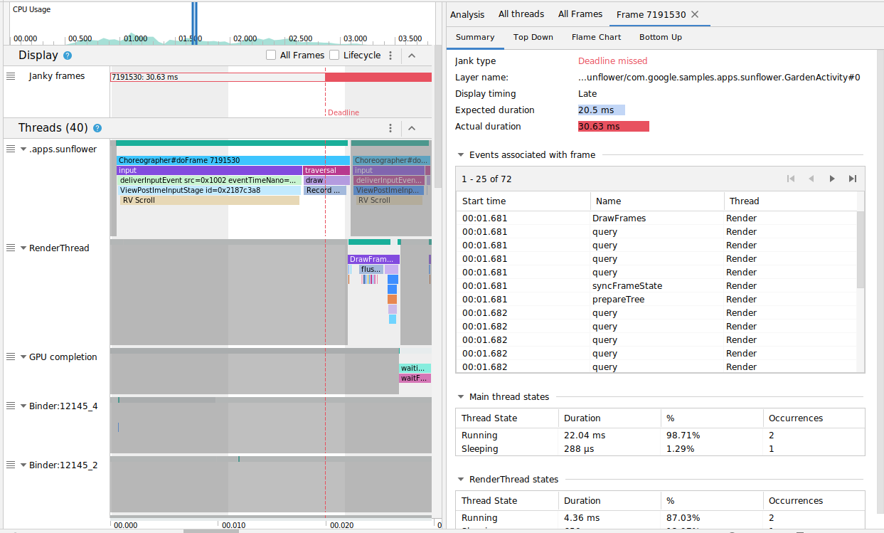 jank 原因分类明细：AppDeadlineMissed、SurfaceFlingerDeadlineMissed、DisplayHAL 与 PredictionError 四个分类