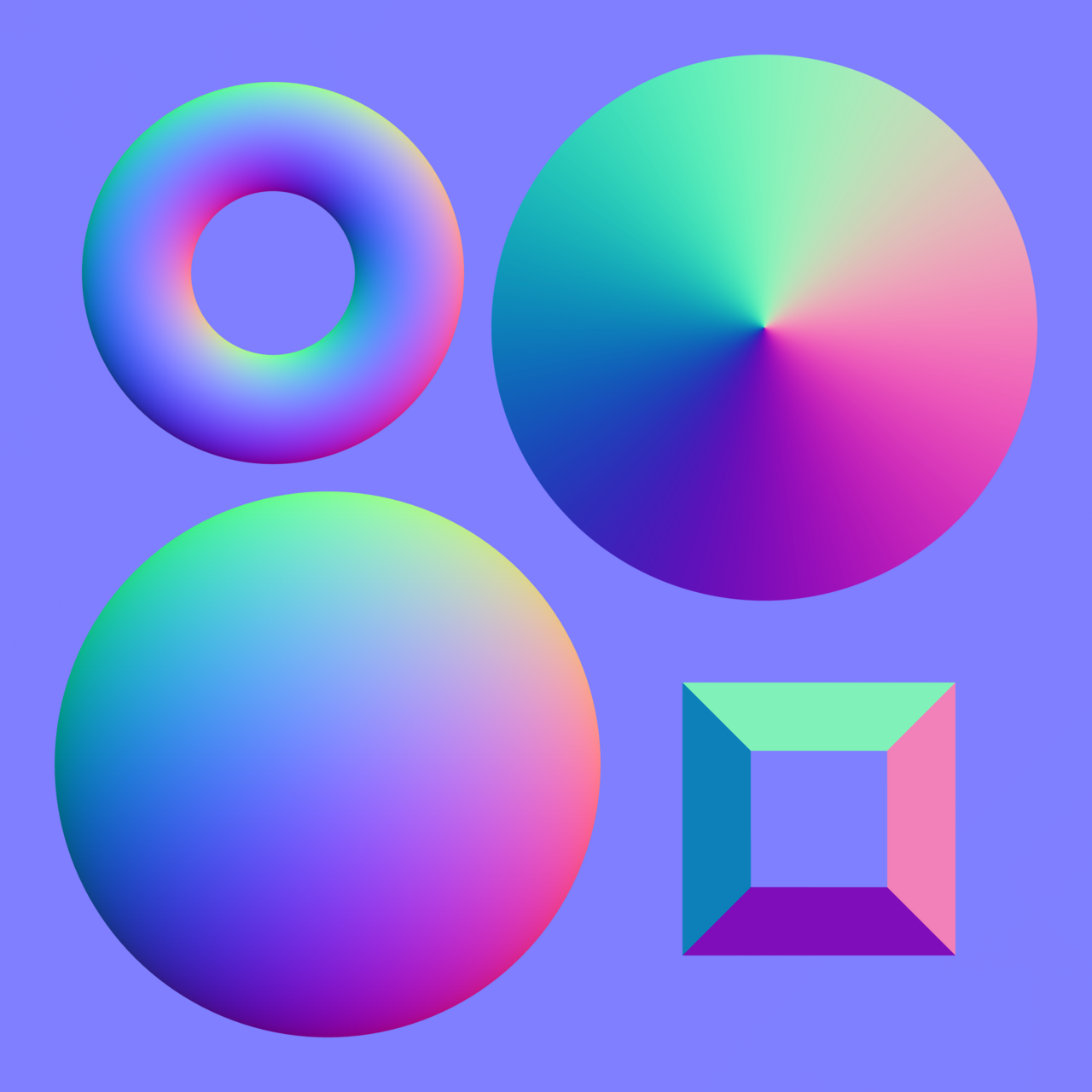 法线贴图本身：RGB 编码切线空间的法线分量