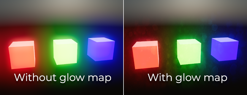 引擎中的 glow map：亮部提取后的结果，只有高亮区域被保留