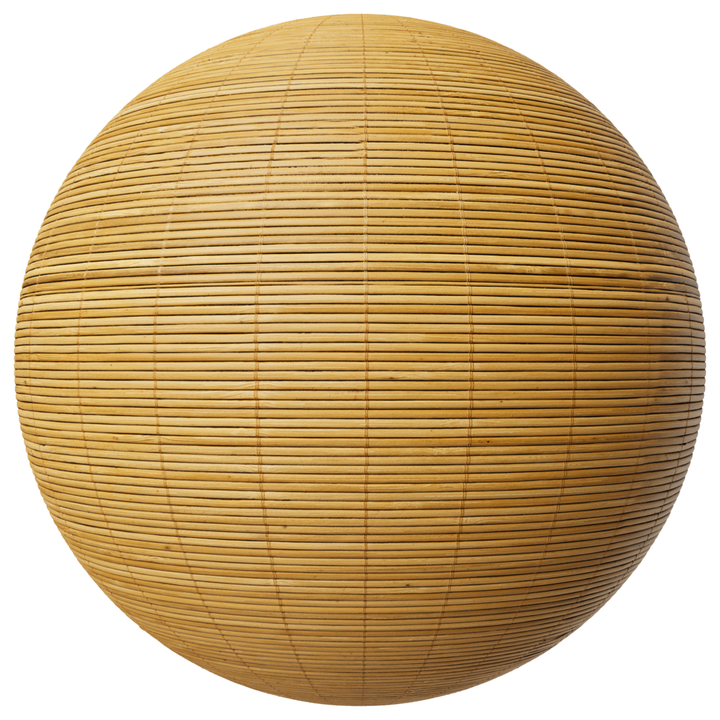 藤编贴图集总览：Color 通道按 sRGB 存储，Roughness／Normal／AO 均为线性数据，读取时不可混用